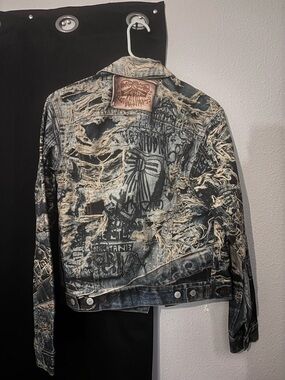 Acne Studios Printed Denim Jacket